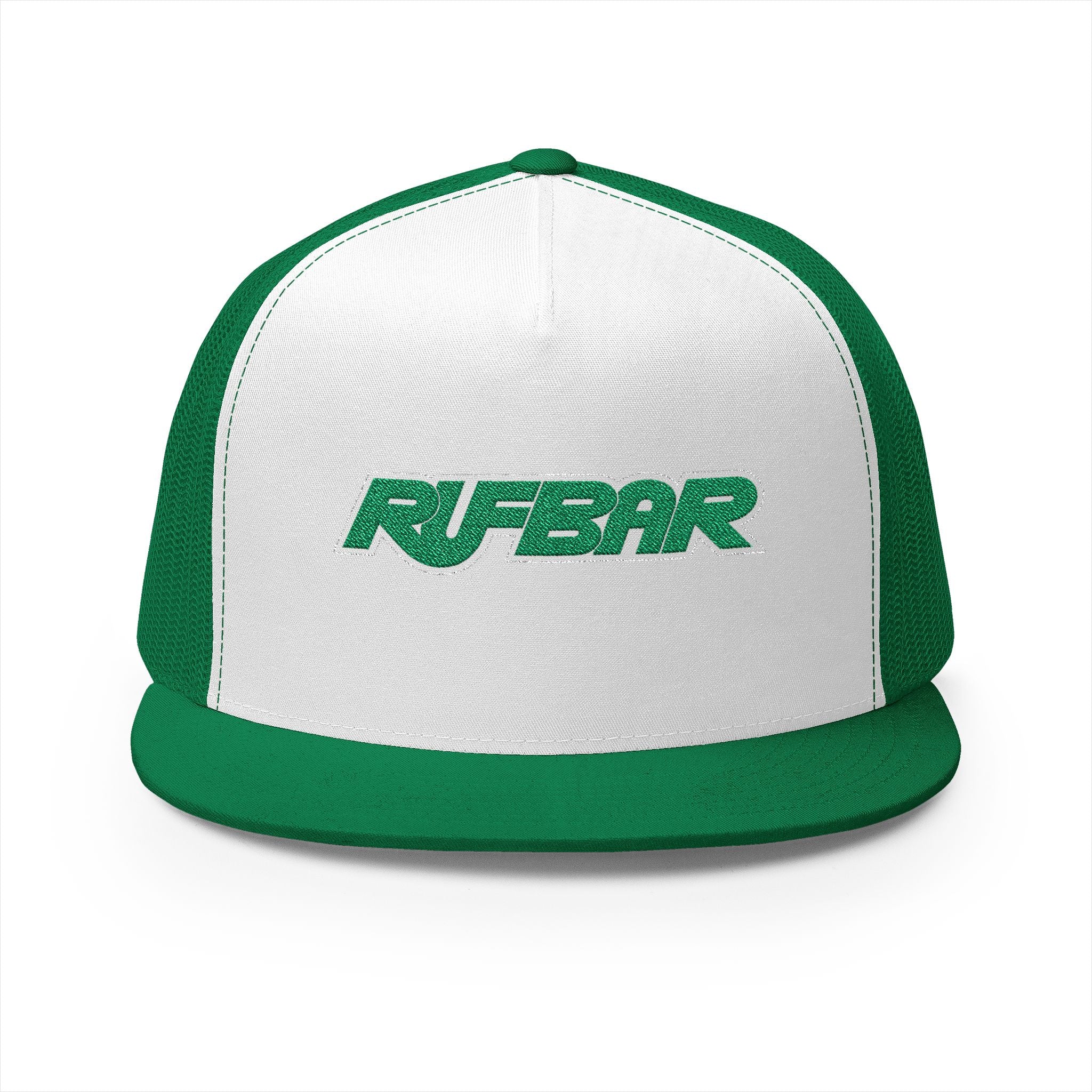 RUFBAR Trucker Cap — Retro Green Logo Mesh Snapback