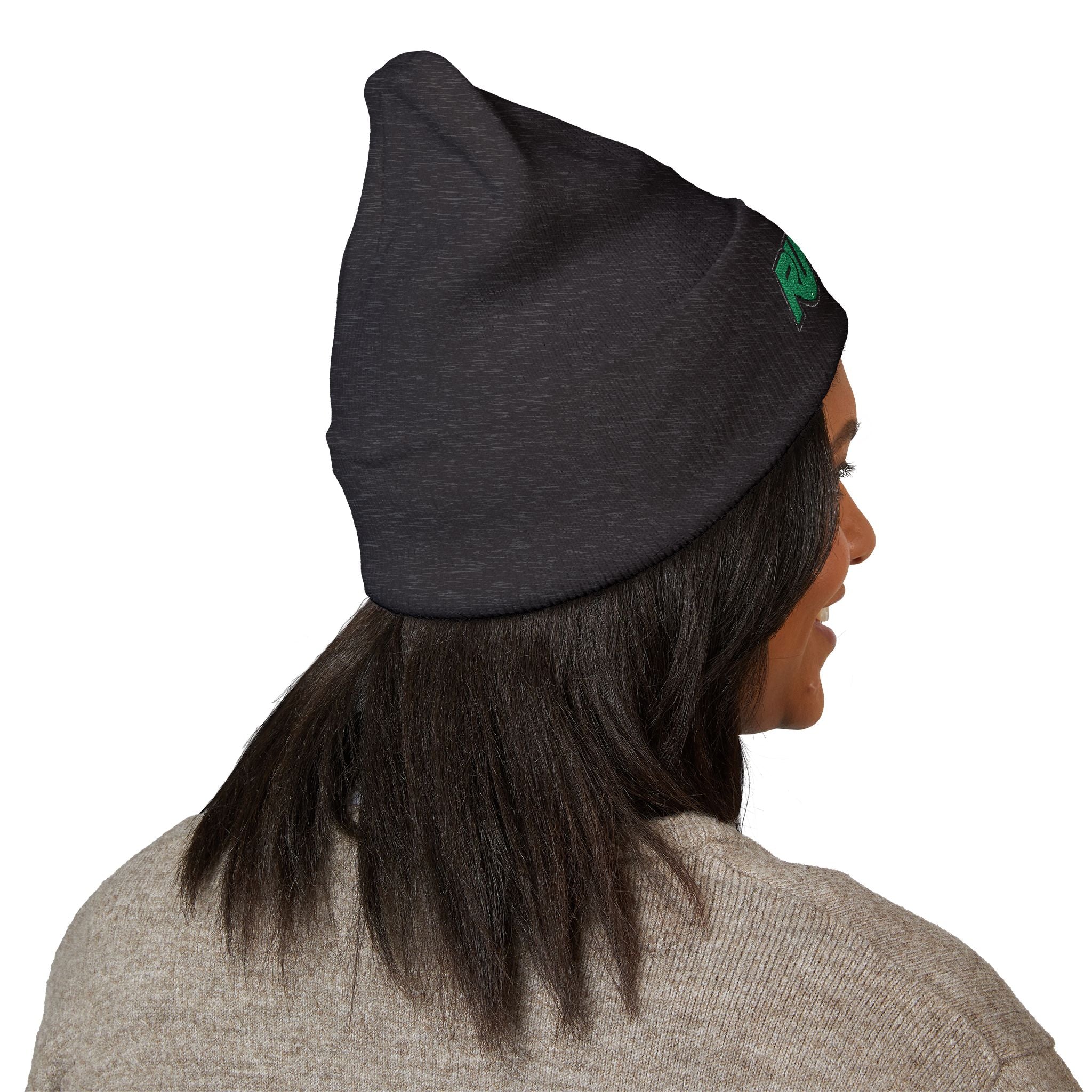 Embroidered 'RUFBAR' Cuffed Beanie — Cozy Knit Winter Hat