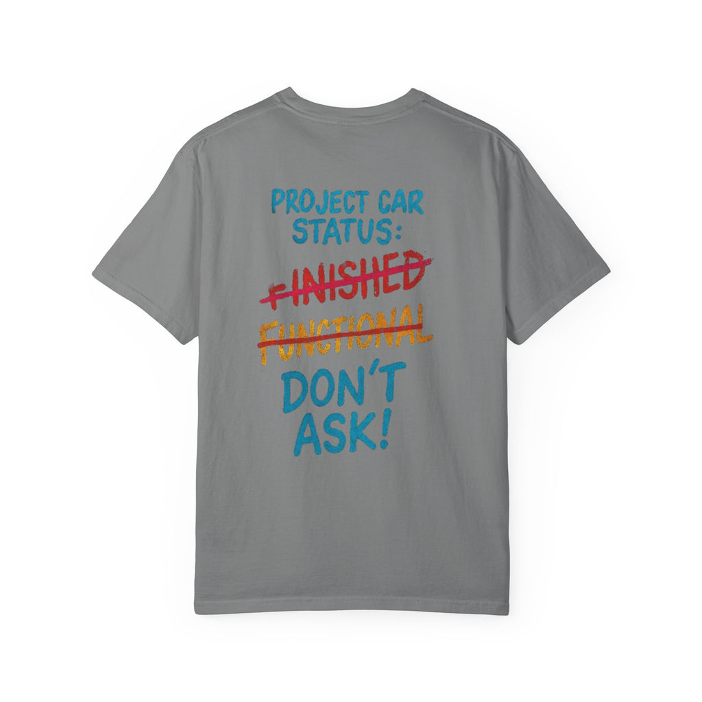 ADG Crest Front / Project Car Status Back Tee – Full Print by Attention Deficit Garage