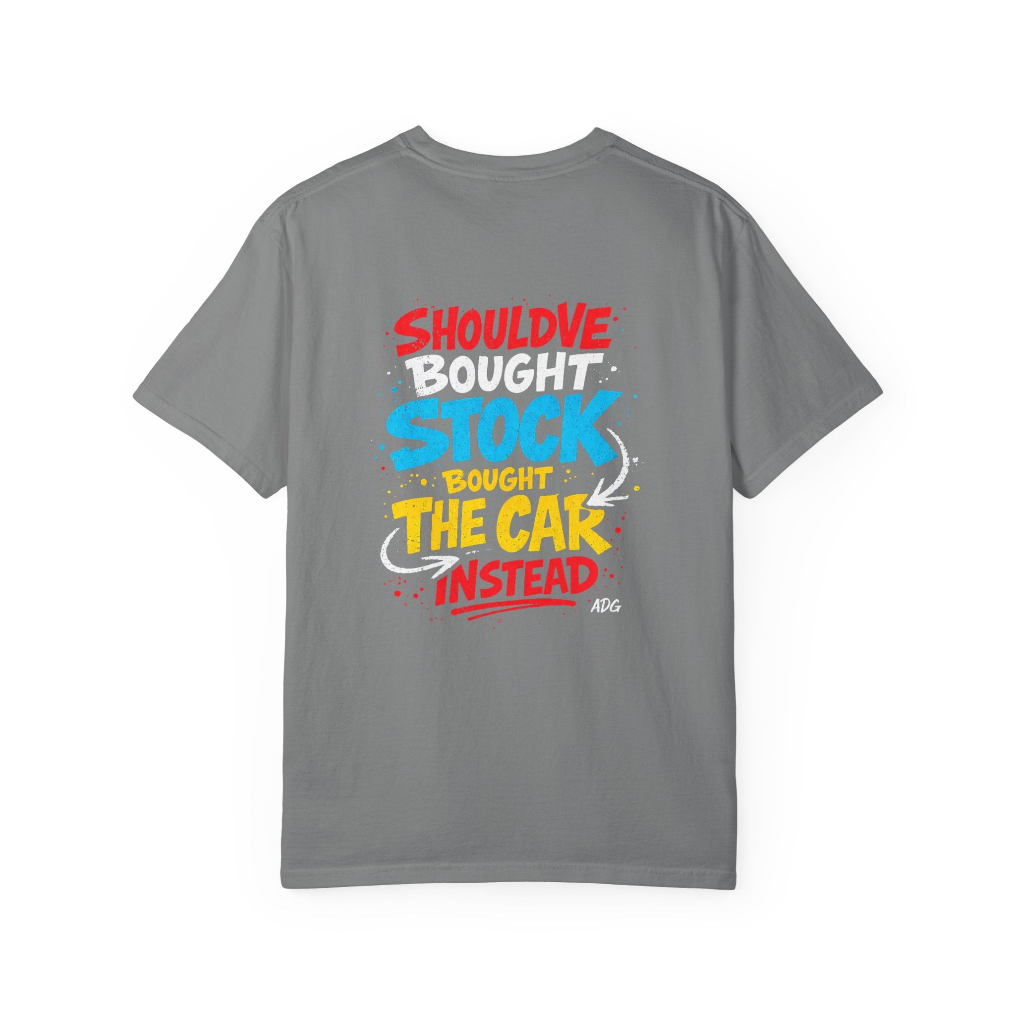 Should've Bought Stock Tee – Regretfully Invested in the Car by Attention Deficit Garage
