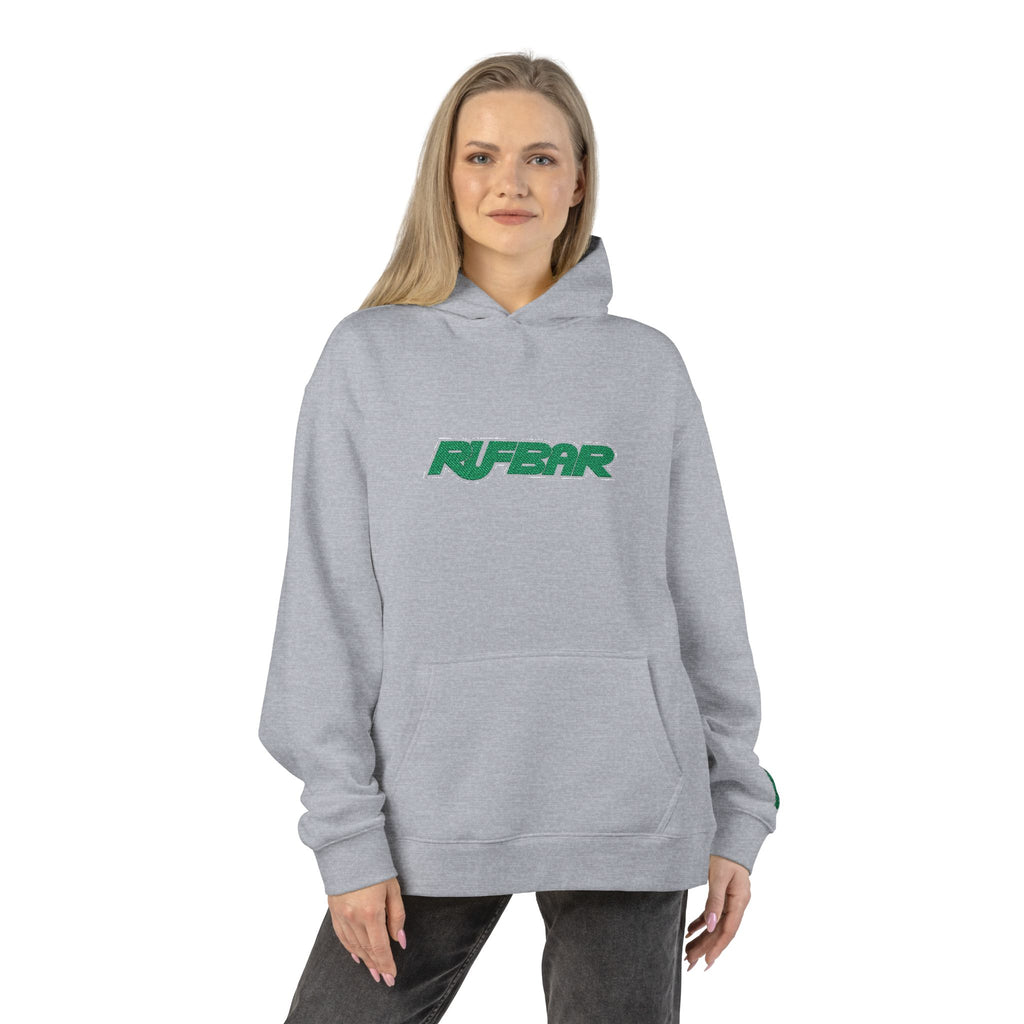 Relaxed Hoodie - 'RUFBAR' Green  Logo Streetwear Hoodie