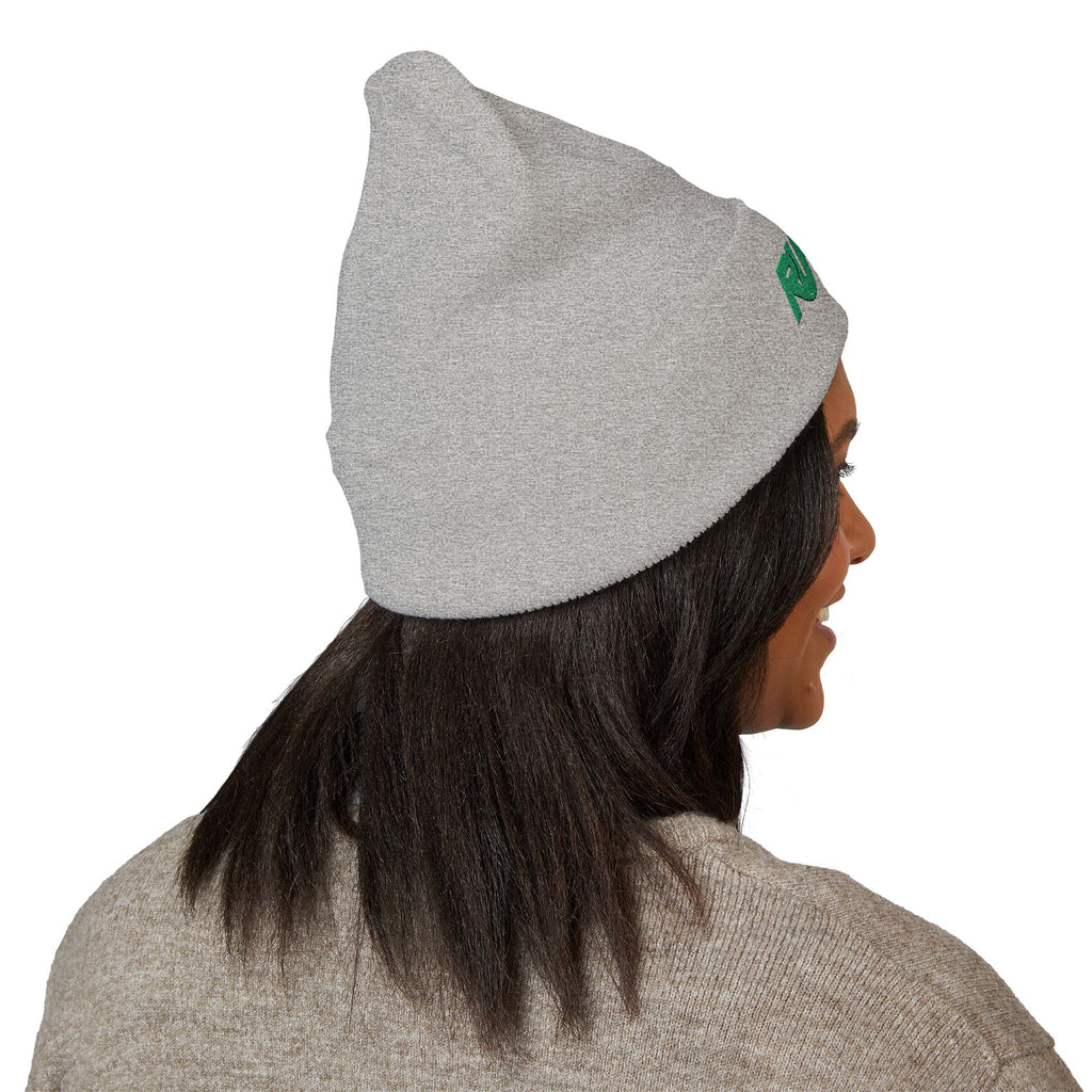 Embroidered 'RUFBAR' Cuffed Beanie — Cozy Knit Winter Hat