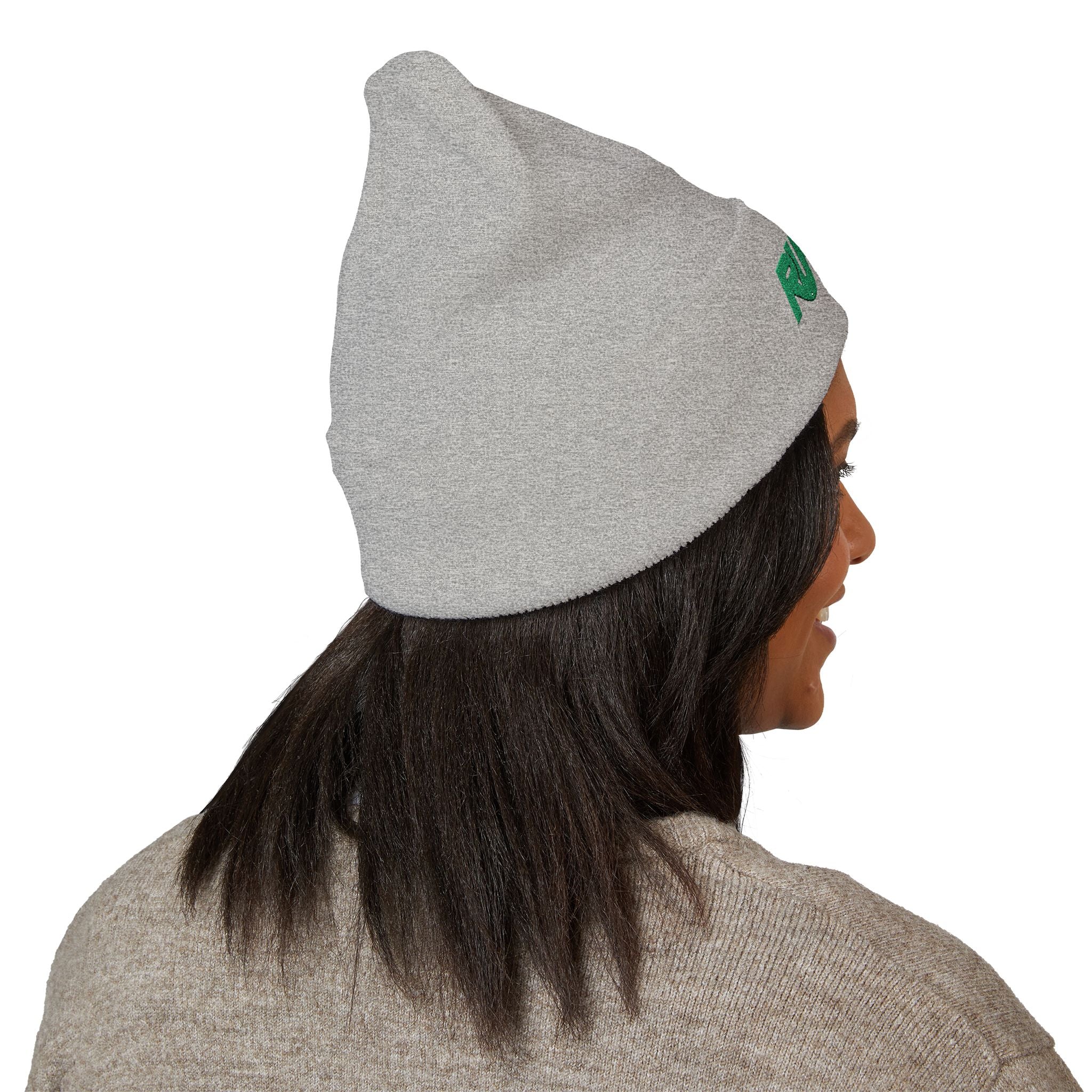 Embroidered 'RUFBAR' Cuffed Beanie — Cozy Knit Winter Hat