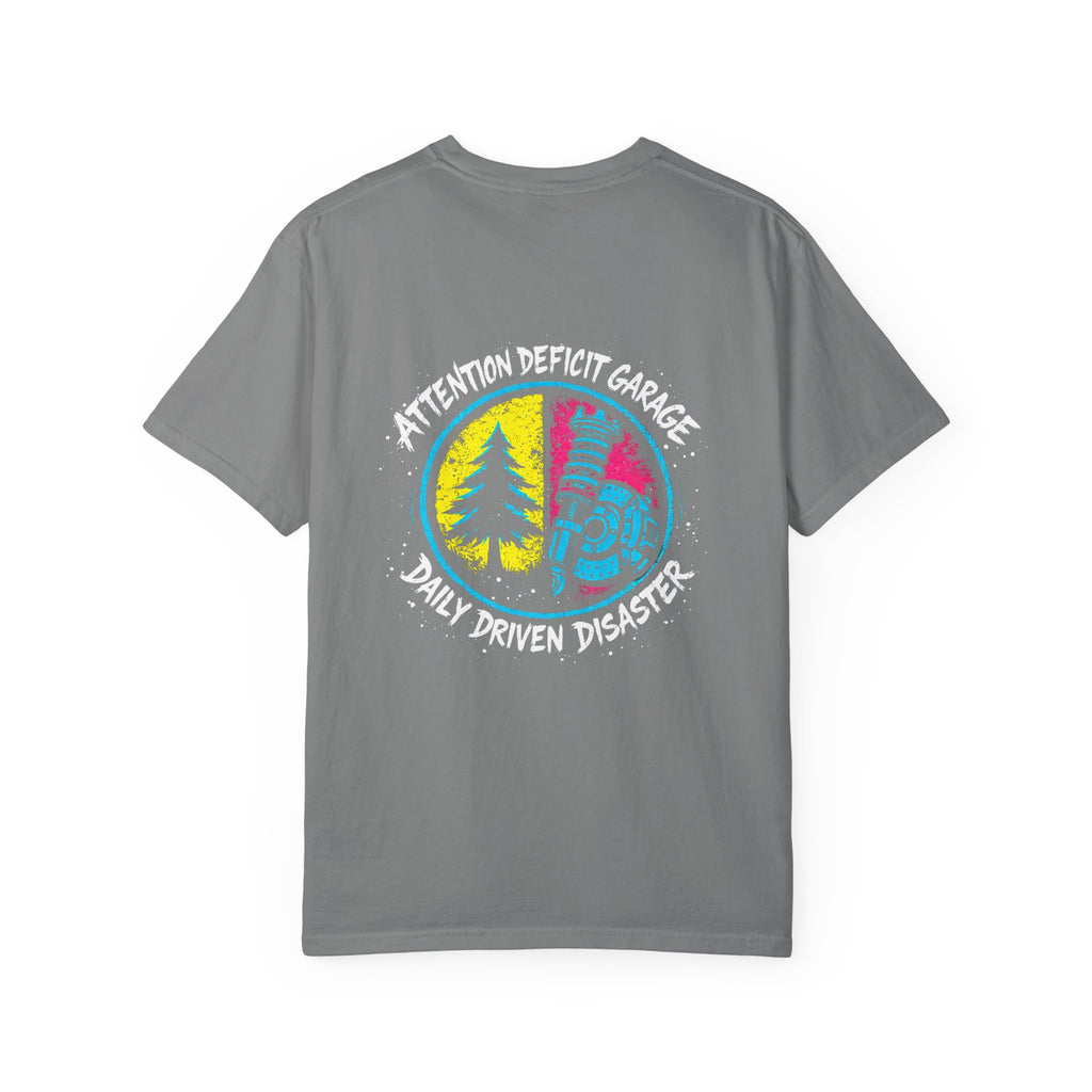 ADG Daily Driven Disaster Crest Tee – Automotive Streetwear by Attention Deficit Garage