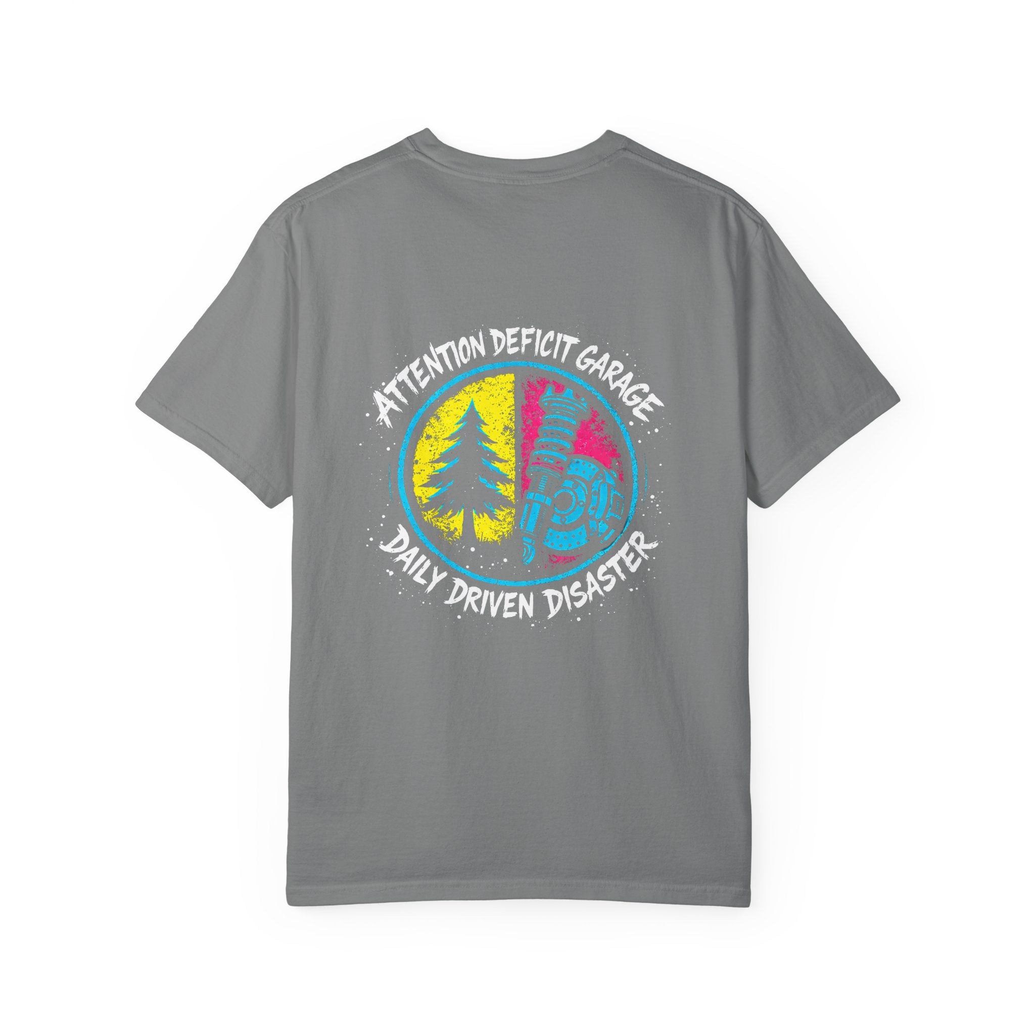 ADG Daily Driven Disaster Crest Tee – Automotive Streetwear by Attention Deficit Garage