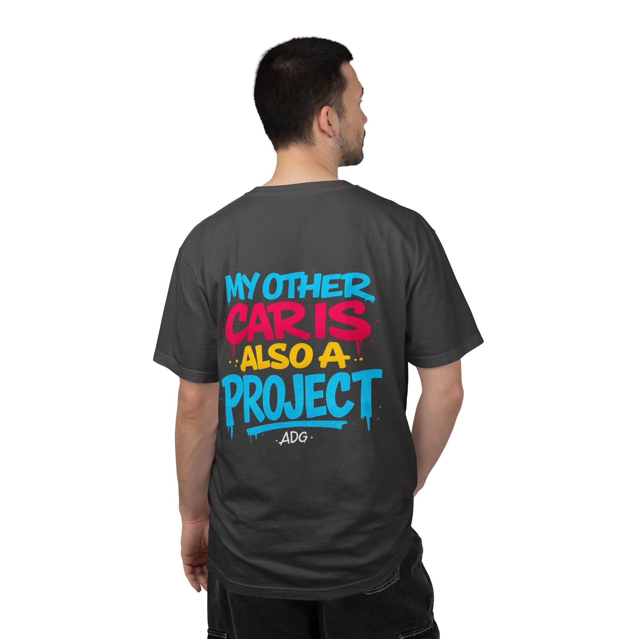 My Other Car Is Also a Project Tee – Multi-Project Shirt by Attention Deficit Garage