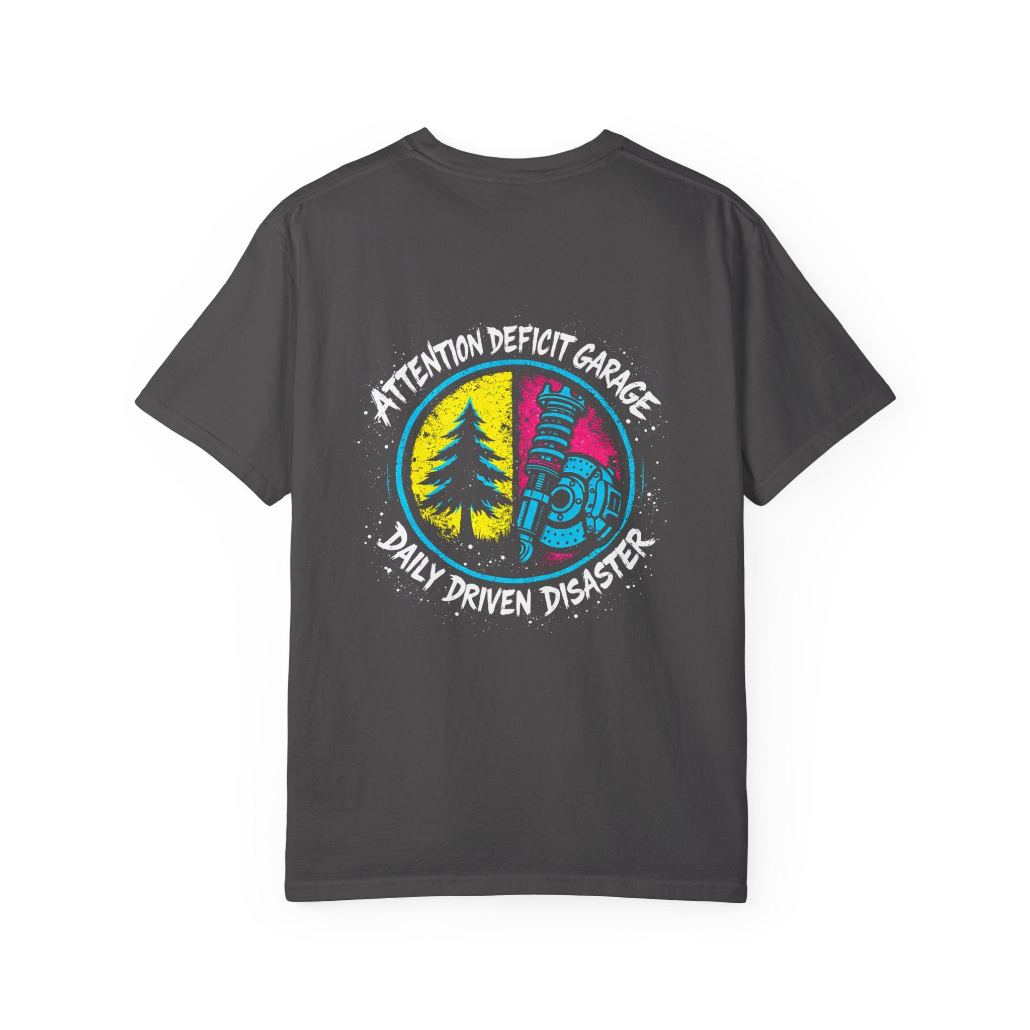 ADG Daily Driven Disaster Crest Tee – Automotive Streetwear by Attention Deficit Garage