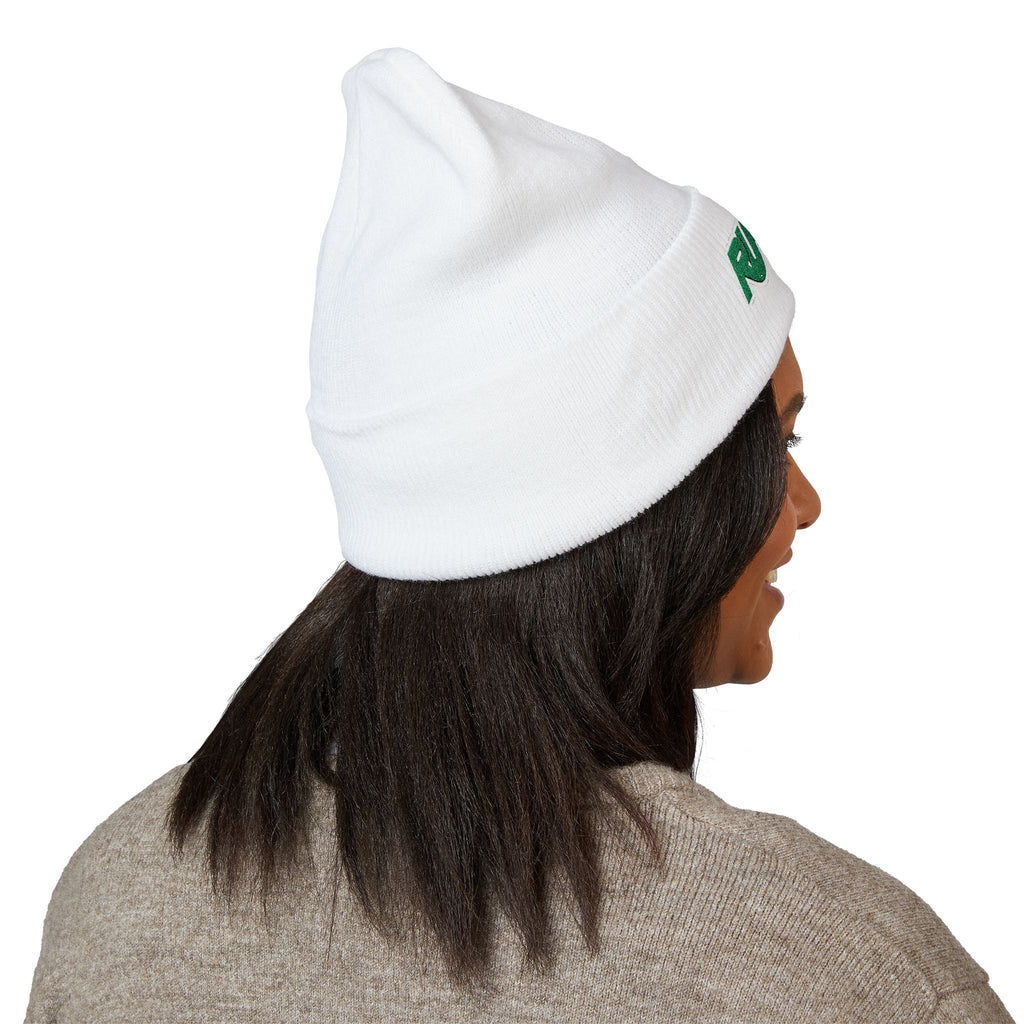 Embroidered 'RUFBAR' Cuffed Beanie — Cozy Knit Winter Hat