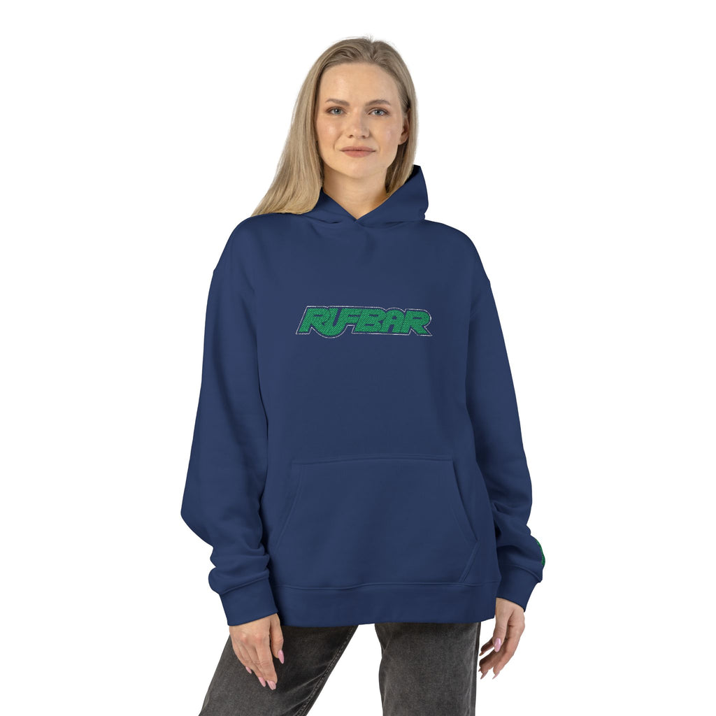 Relaxed Hoodie - 'RUFBAR' Green  Logo Streetwear Hoodie