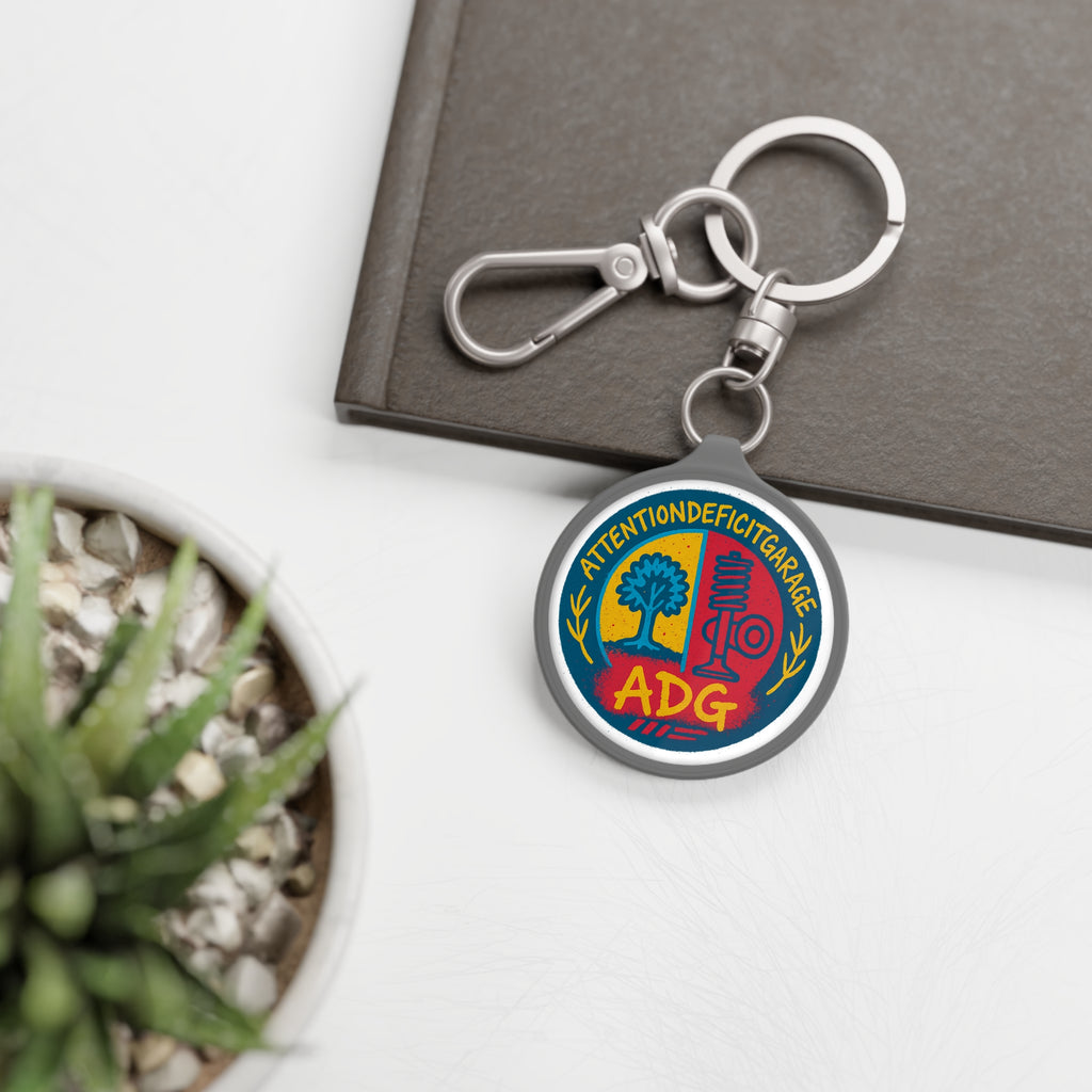 ADG Garage Keyring Tag - Attention Deficit Garage Logo Metal Keychain
