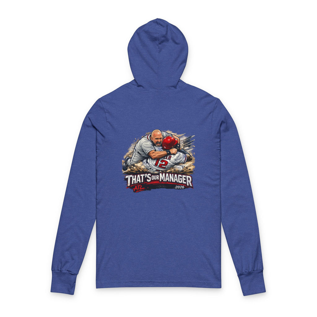 Hooded Long Sleeve Tee — "That's My Manager" Football Coach Graphic (ATL Accent)