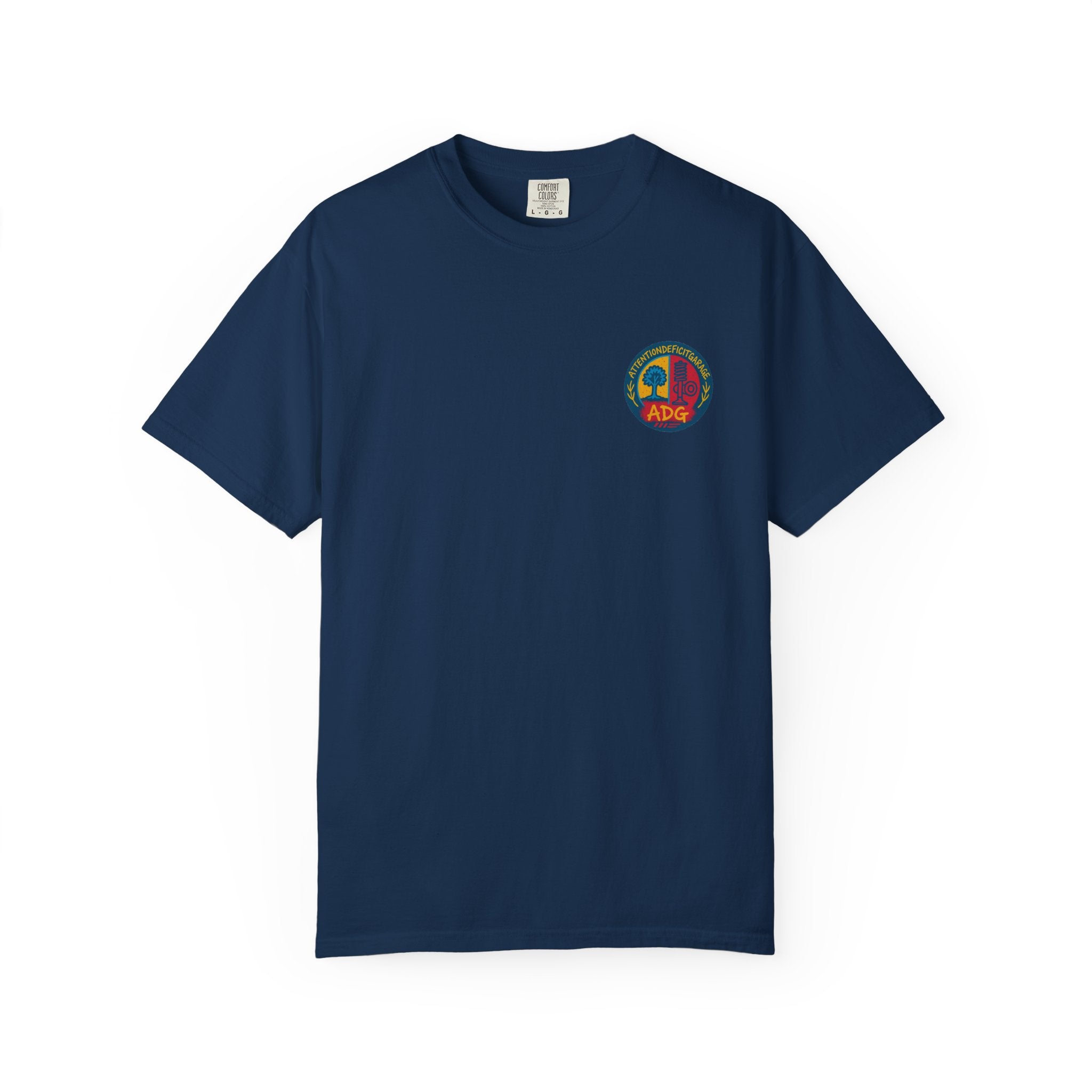 ADG Daily Driven Disaster Crest Tee – Automotive Streetwear by Attention Deficit Garage