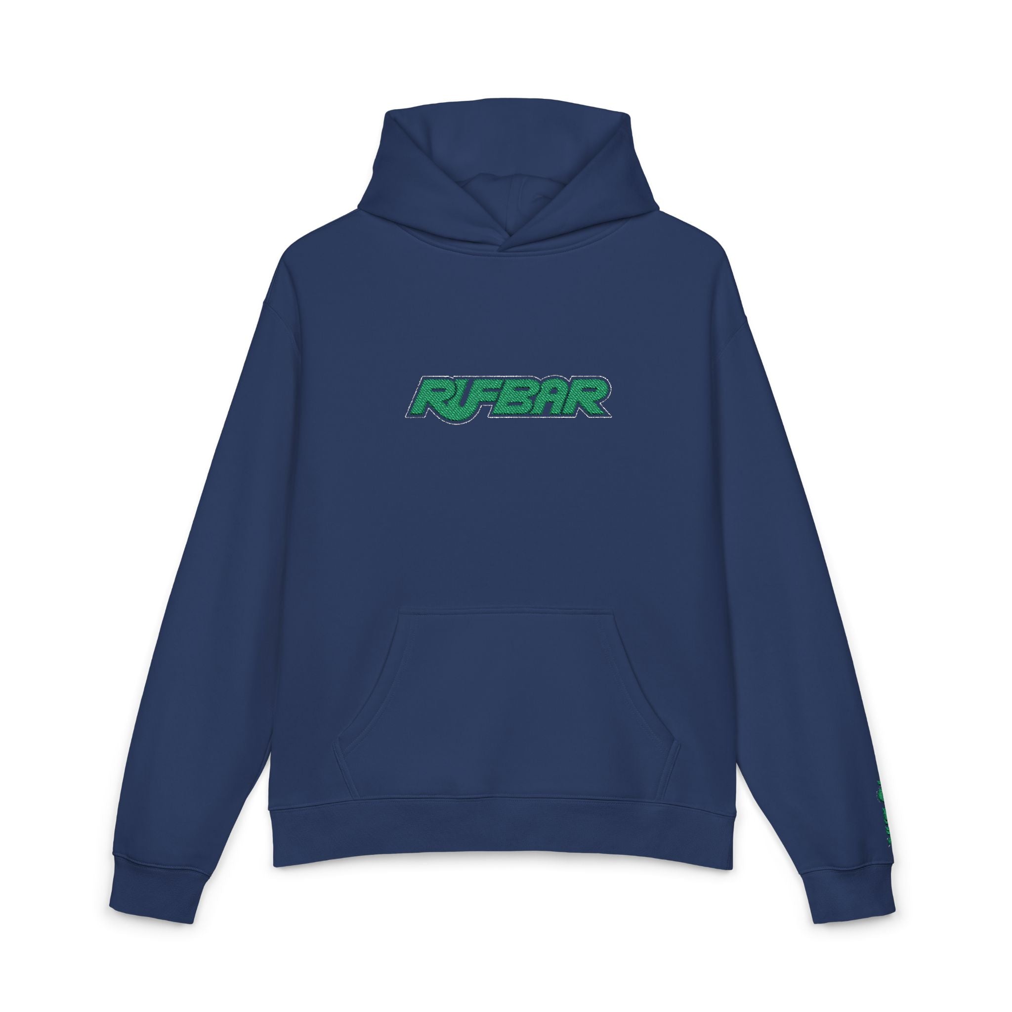 Relaxed Hoodie - 'RUFBAR' Green  Logo Streetwear Hoodie