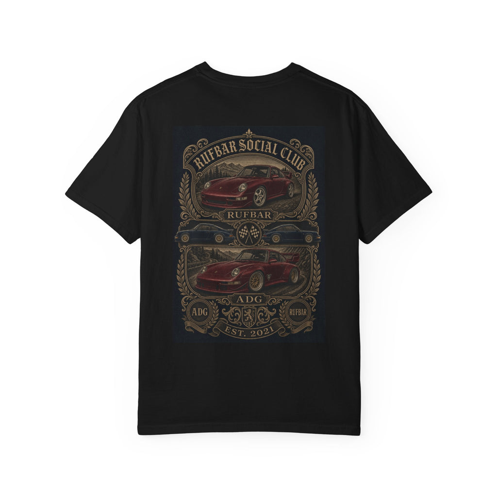 Classic Car Club T-Shirt — "Rufbar Social Club" Retro Automotive Tee