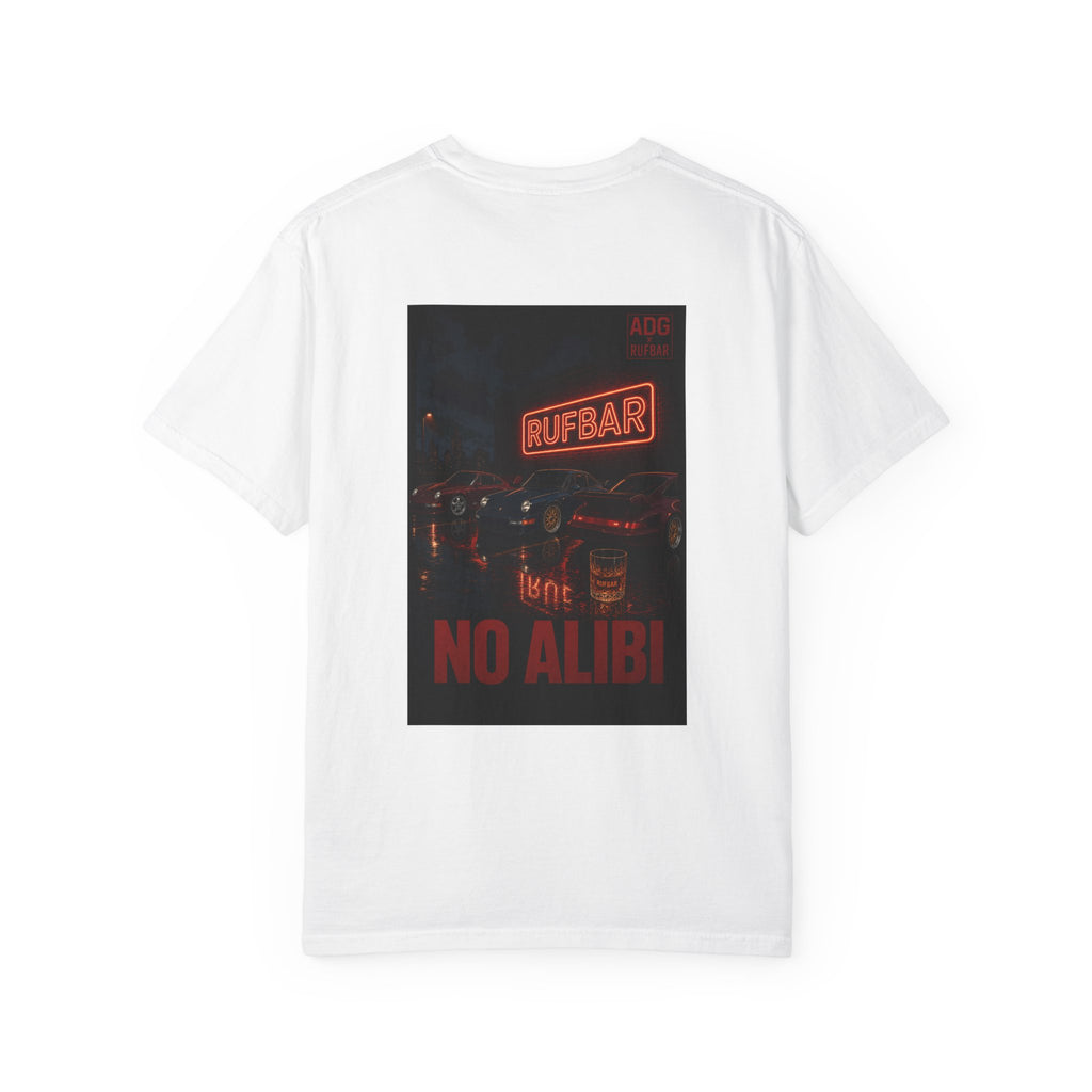 No Alibi T-Shirt — Retro Neon "Rufbar" Graphic Tee