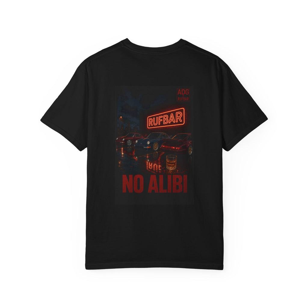 No Alibi T-Shirt — Retro Neon "Rufbar" Graphic Tee