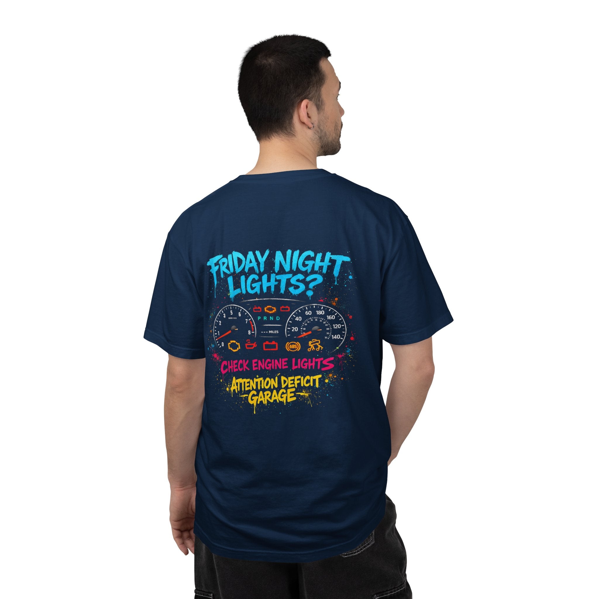 Friday Night Check Engine Lights Tee – Project Car Shirt by Attention Deficit Garage