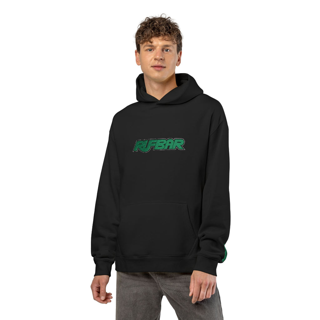 Relaxed Hoodie - 'RUFBAR' Green  Logo Streetwear Hoodie