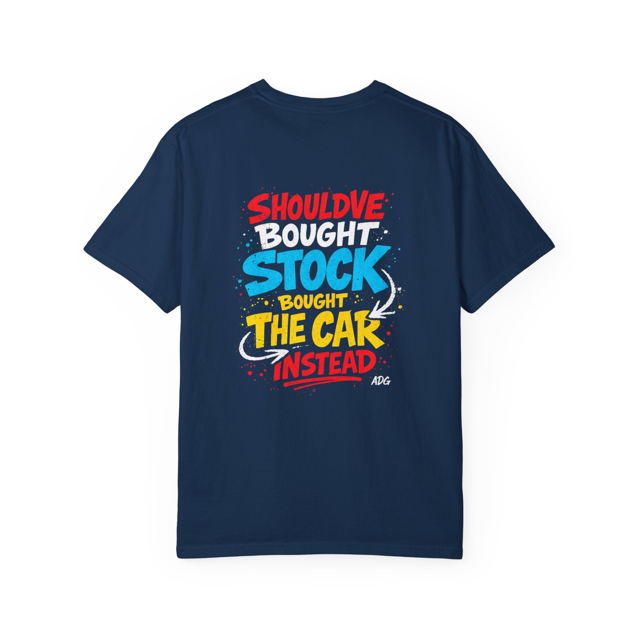 Should've Bought Stock Tee – Regretfully Invested in the Car by Attention Deficit Garage