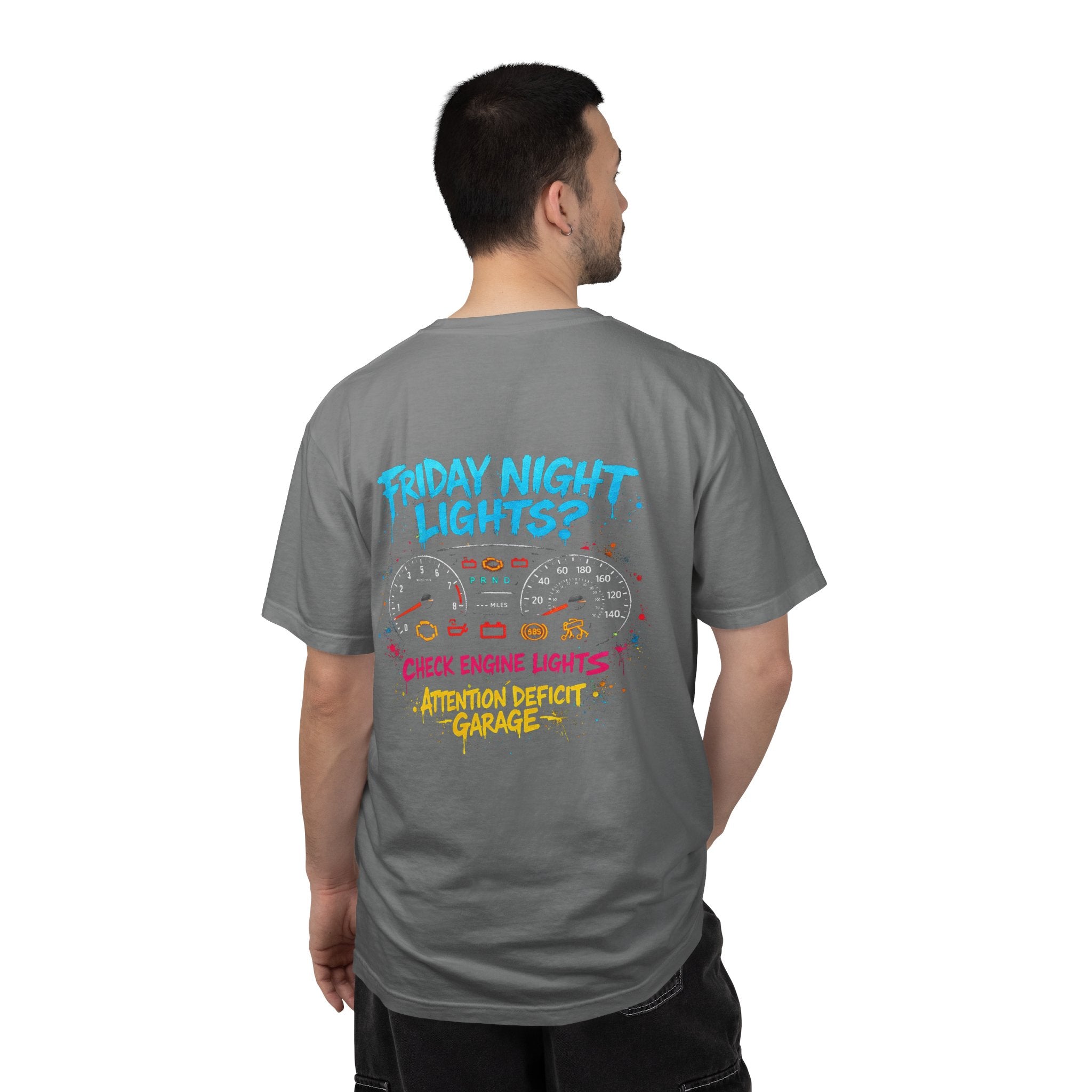 Friday Night Check Engine Lights Tee – Project Car Shirt by Attention Deficit Garage