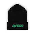 Embroidered 'RUFBAR' Cuffed Beanie — Cozy Knit Winter Hat