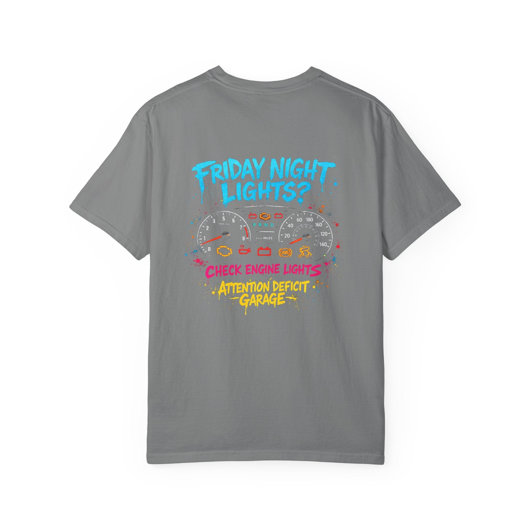Friday Night Check Engine Lights Tee – Project Car Shirt by Attention Deficit Garage