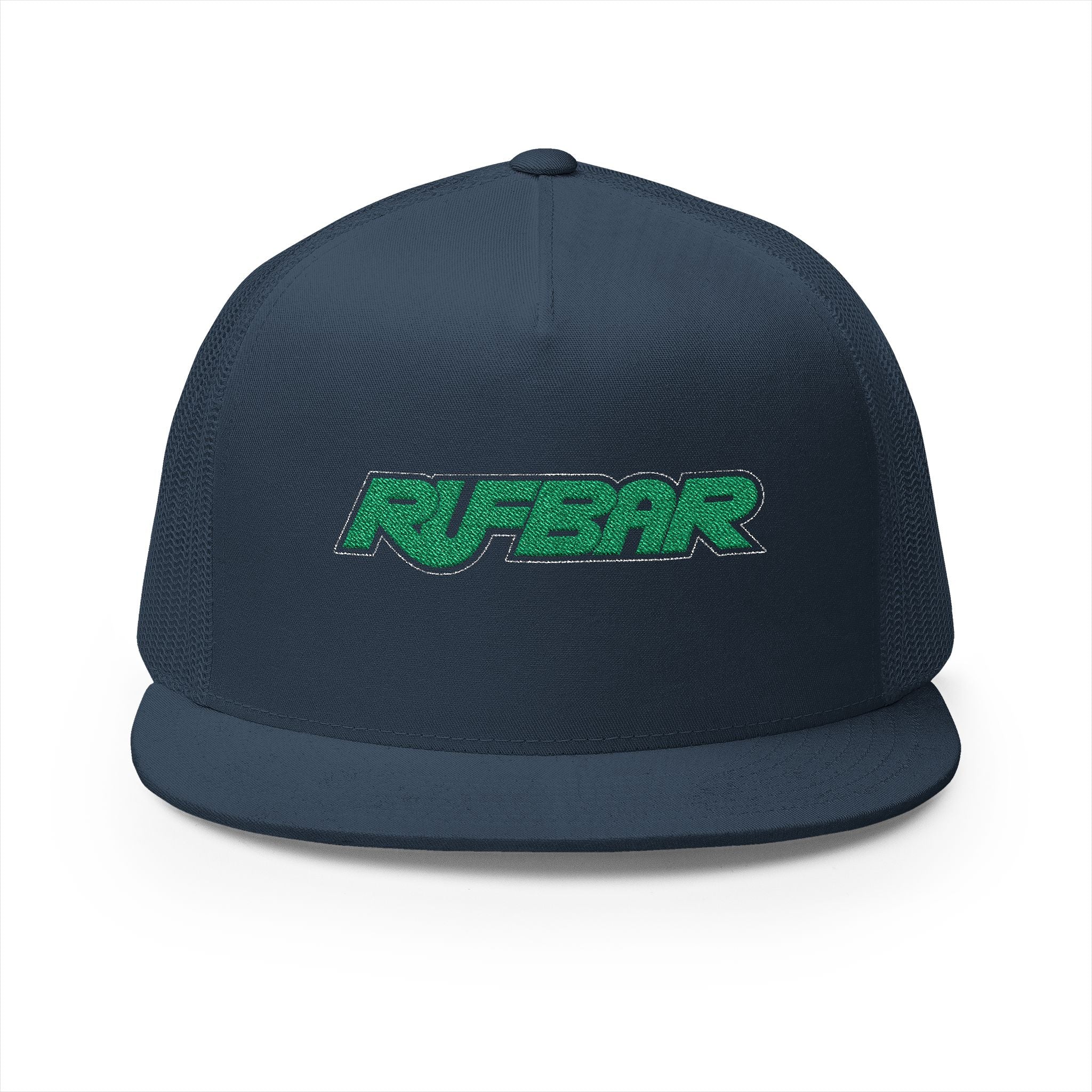 RUFBAR Trucker Cap — Retro Green Logo Mesh Snapback