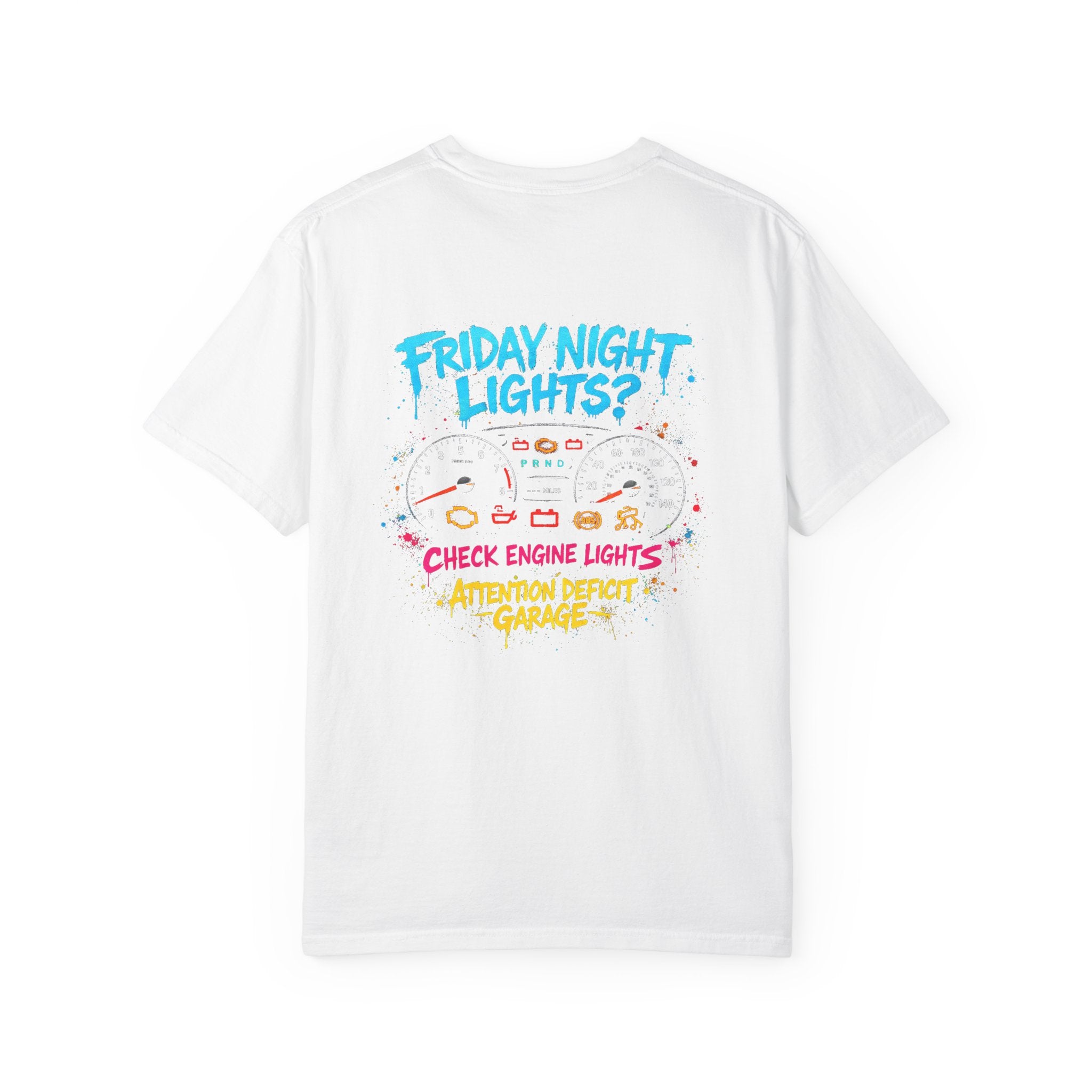 Friday Night Check Engine Lights Tee – Project Car Shirt by Attention Deficit Garage