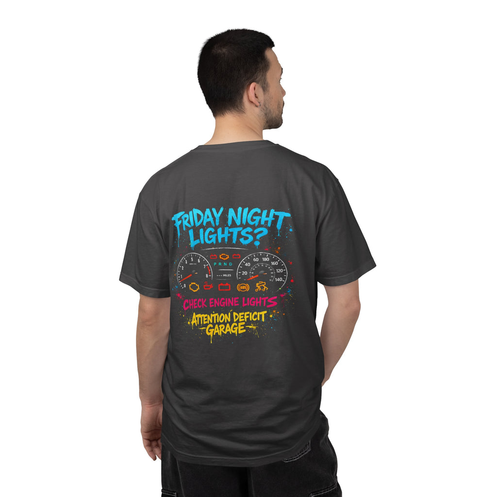Friday Night Check Engine Lights Tee – Project Car Shirt by Attention Deficit Garage
