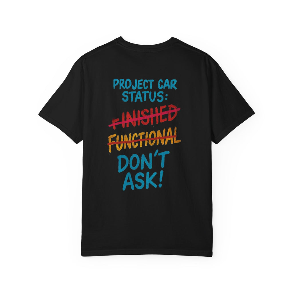 ADG Crest Front / Project Car Status Back Tee – Full Print by Attention Deficit Garage