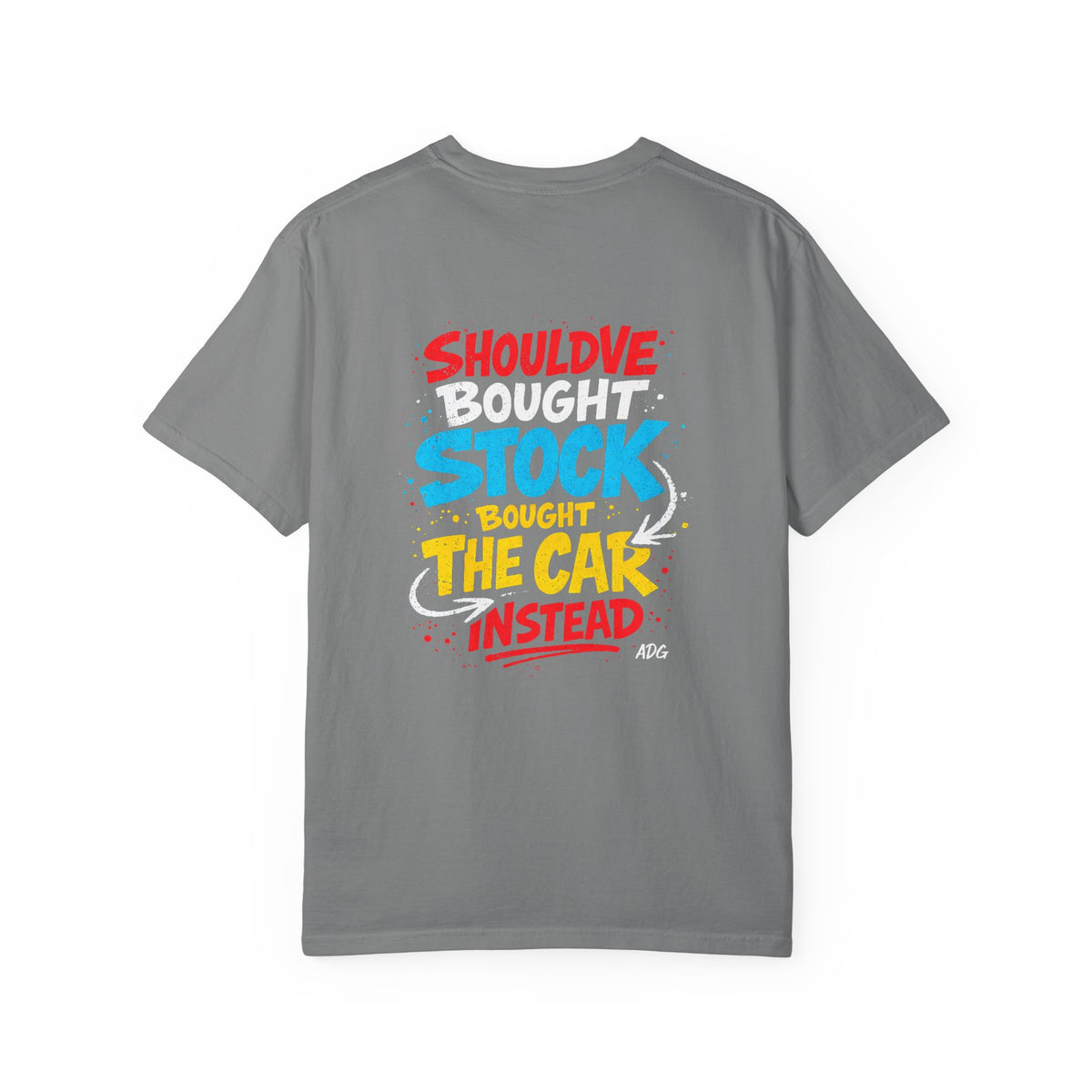 Should've Bought Stock Tee – Regretfully Invested in the Car by Attention Deficit Garage