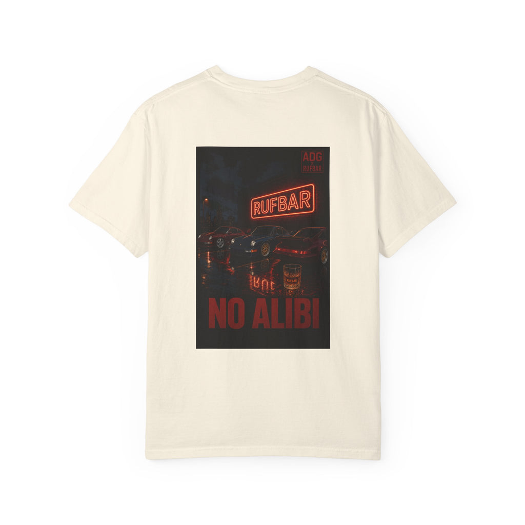No Alibi T-Shirt — Retro Neon "Rufbar" Graphic Tee