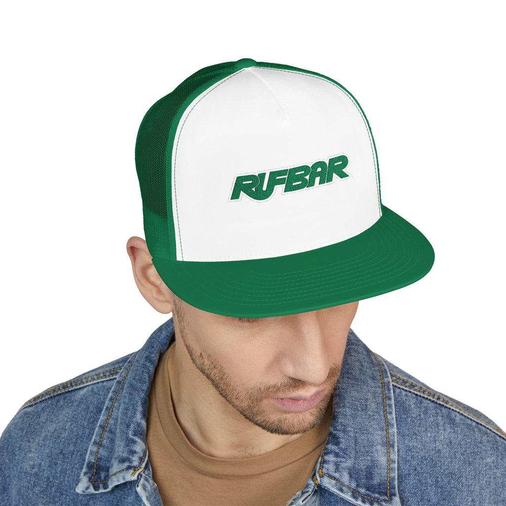 RUFBAR Trucker Cap — Retro Green Logo Mesh Snapback