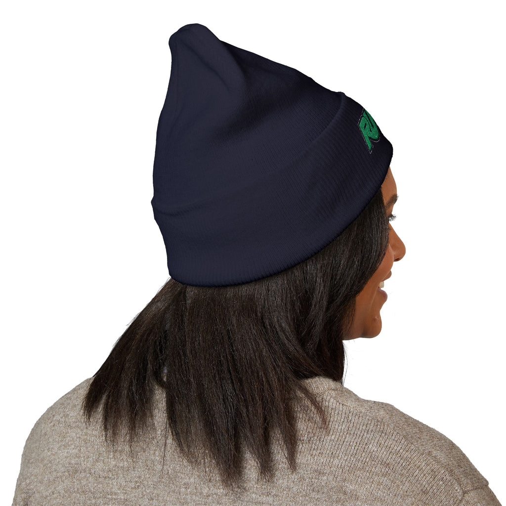 Embroidered 'RUFBAR' Cuffed Beanie — Cozy Knit Winter Hat