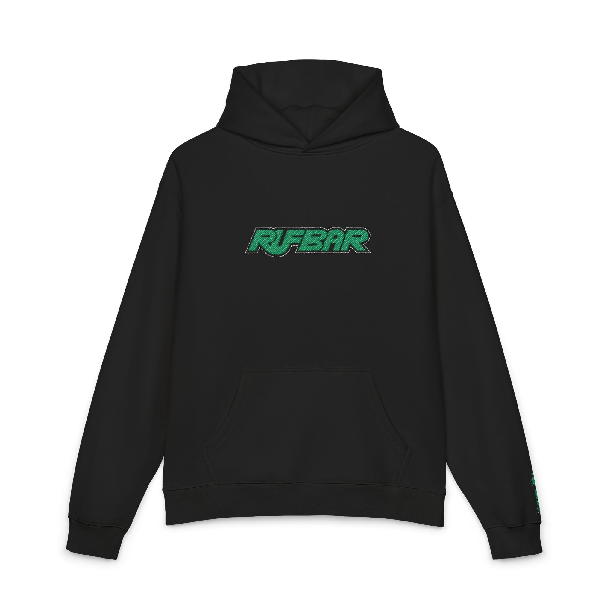 Relaxed Hoodie - 'RUFBAR' Green  Logo Streetwear Hoodie