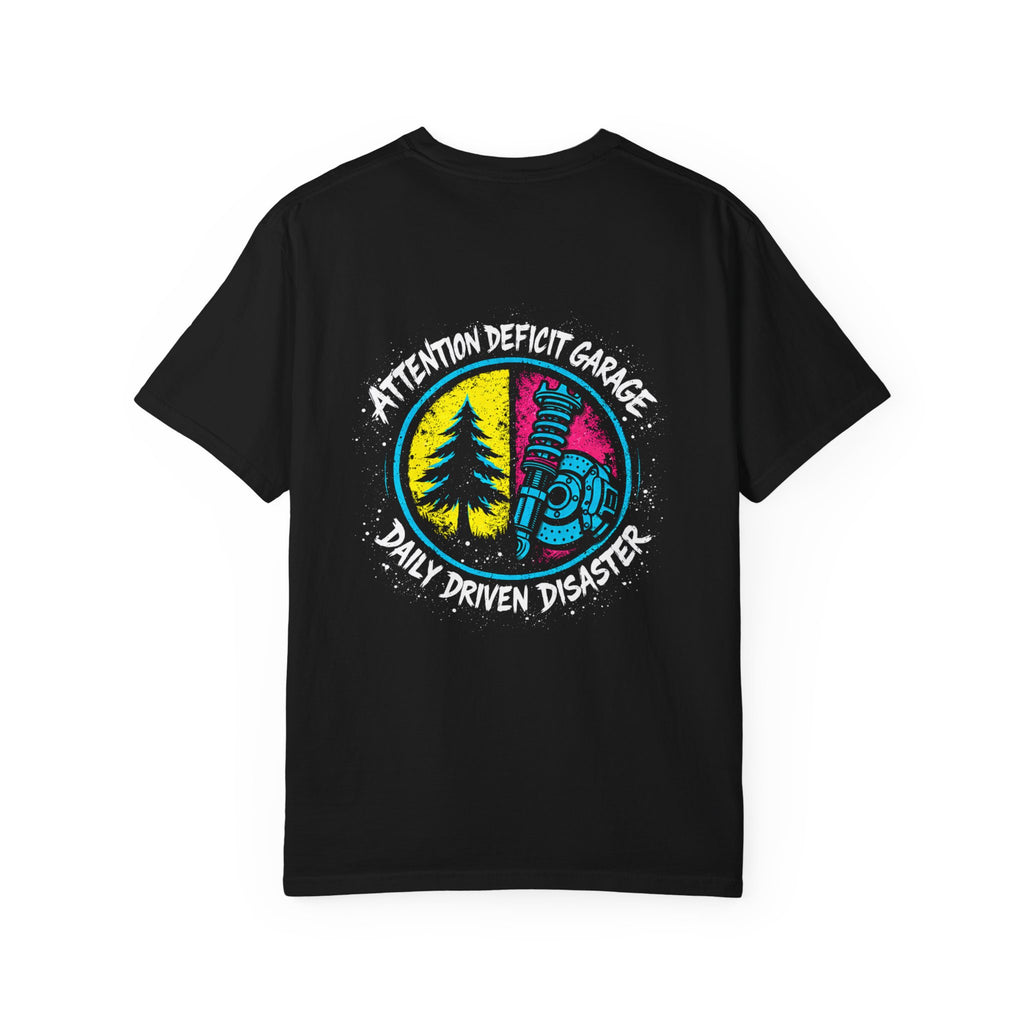 ADG Daily Driven Disaster Crest Tee – Automotive Streetwear by Attention Deficit Garage