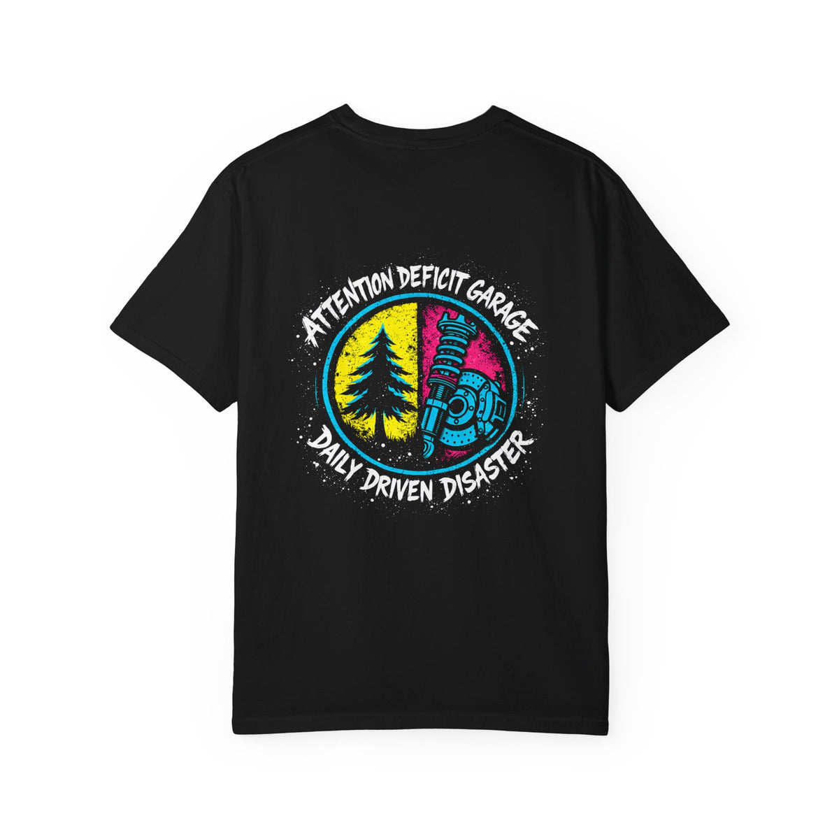 ADG Daily Driven Disaster Crest Tee – Automotive Streetwear by Attention Deficit Garage