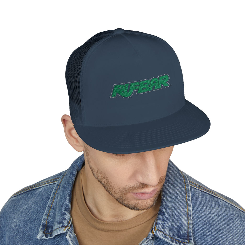 RUFBAR Trucker Cap — Retro Green Logo Mesh Snapback