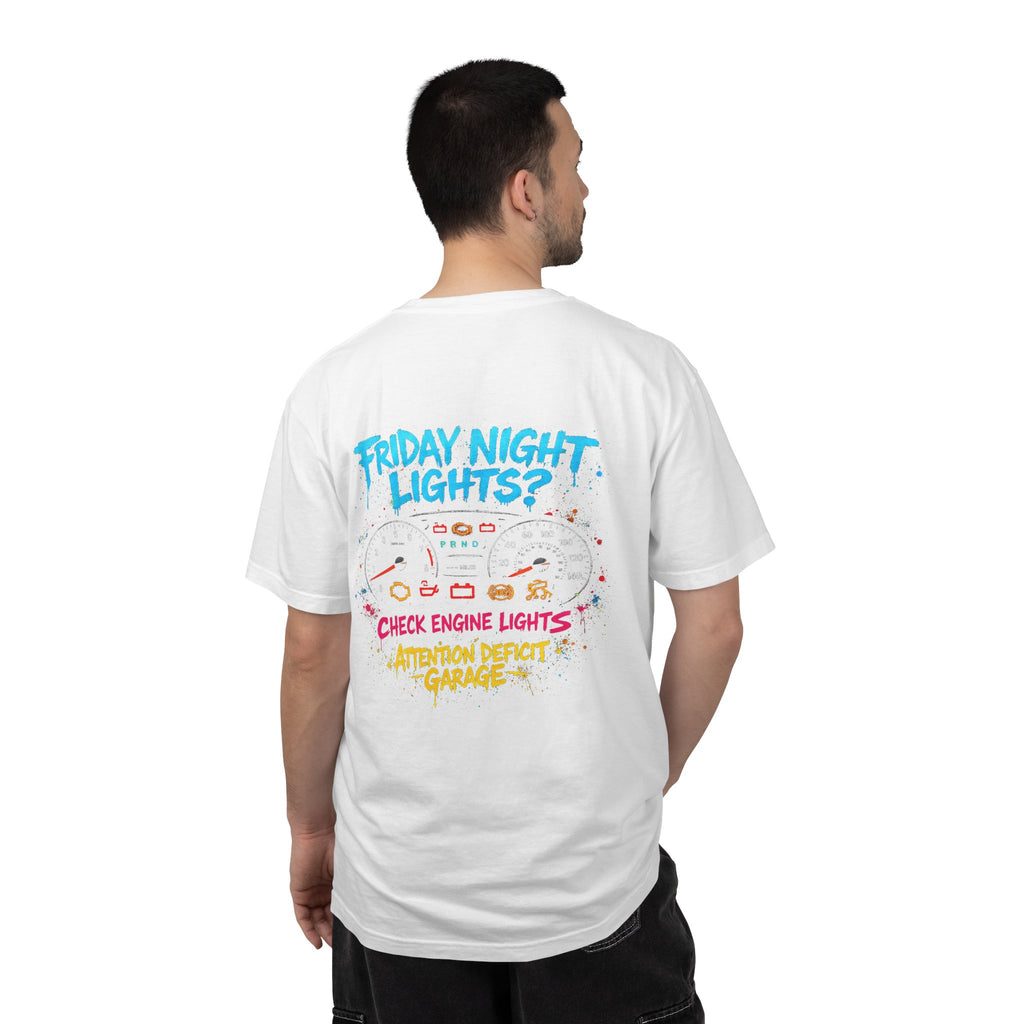 Friday Night Check Engine Lights Tee – Project Car Shirt by Attention Deficit Garage