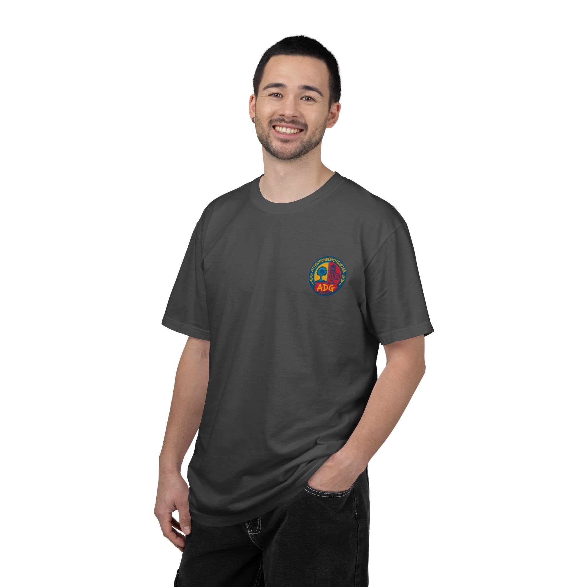 ADG Daily Driven Disaster Crest Tee – Automotive Streetwear by Attention Deficit Garage