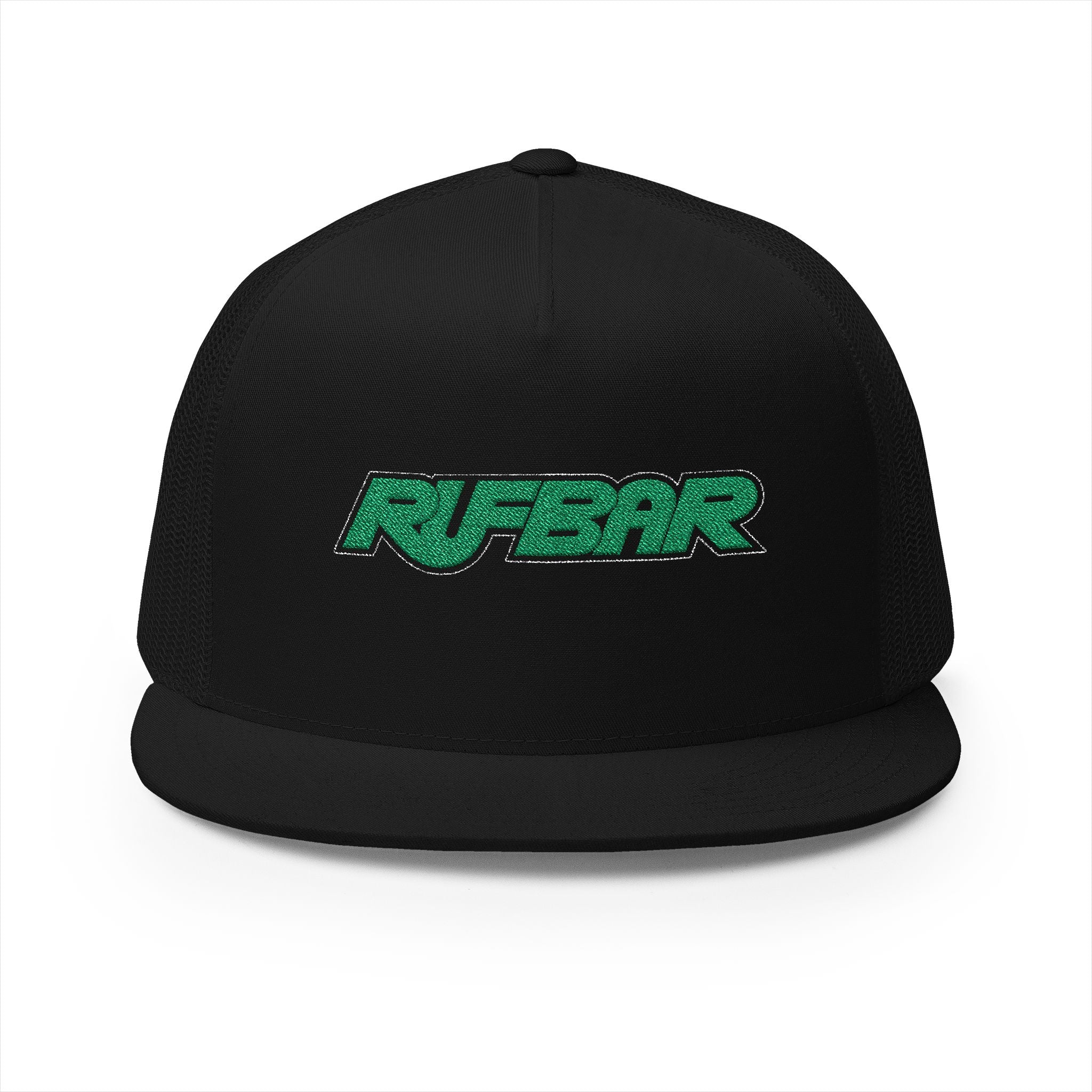 RUFBAR Trucker Cap — Retro Green Logo Mesh Snapback