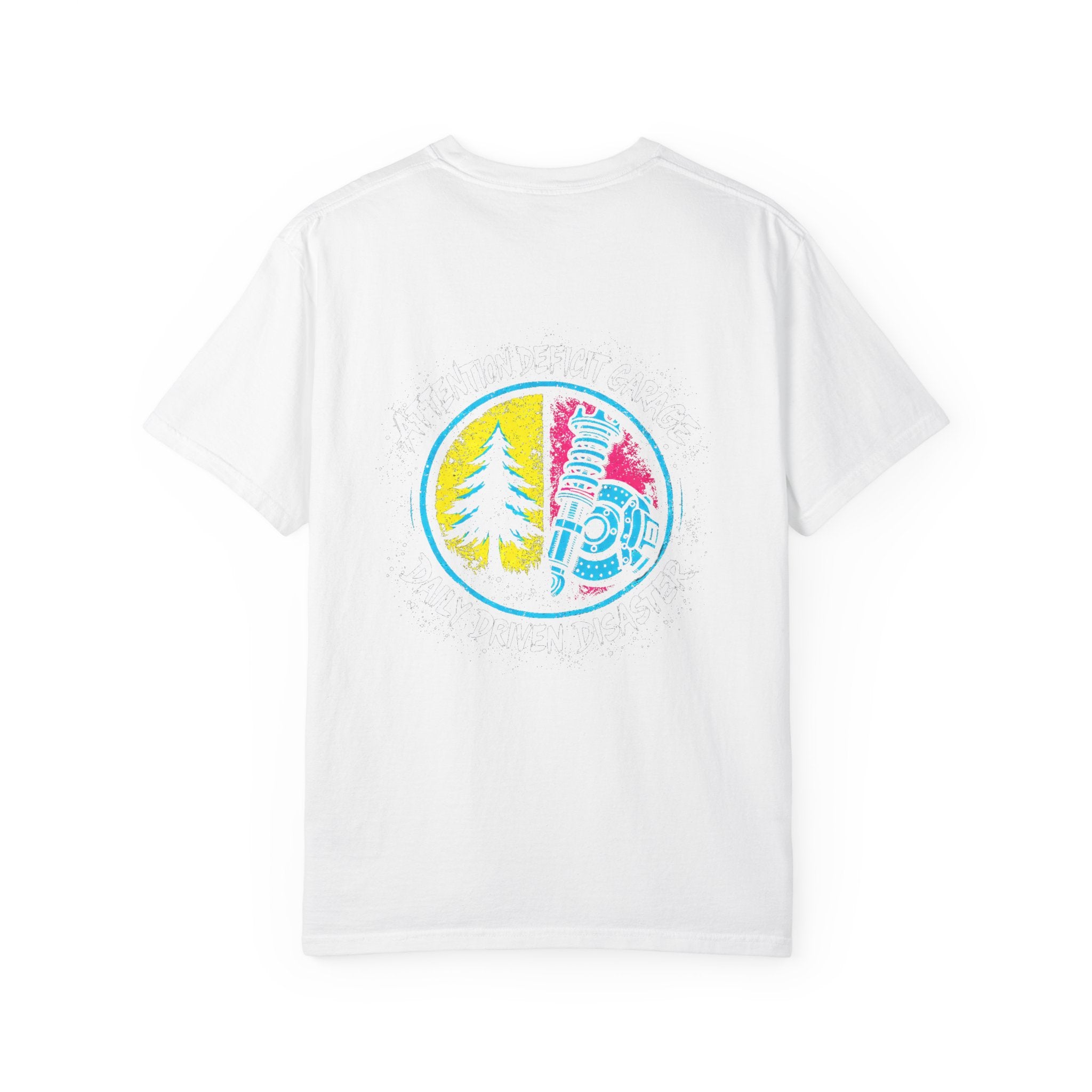 ADG Daily Driven Disaster Crest Tee – Automotive Streetwear by Attention Deficit Garage