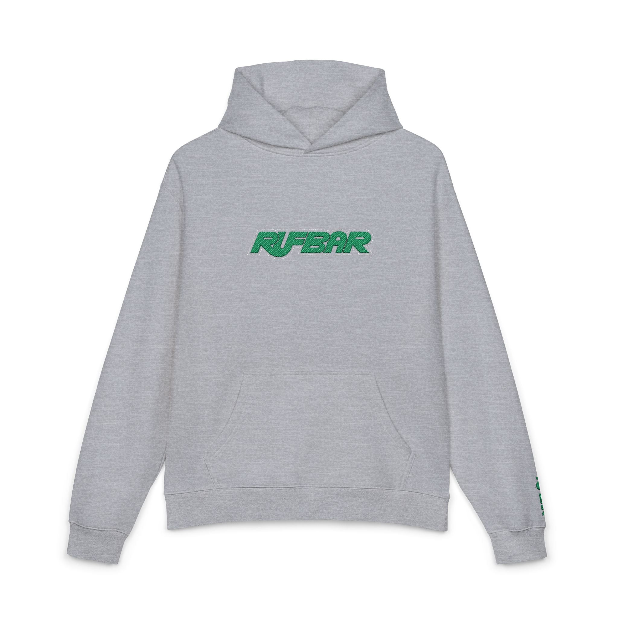 Relaxed Hoodie - 'RUFBAR' Green  Logo Streetwear Hoodie
