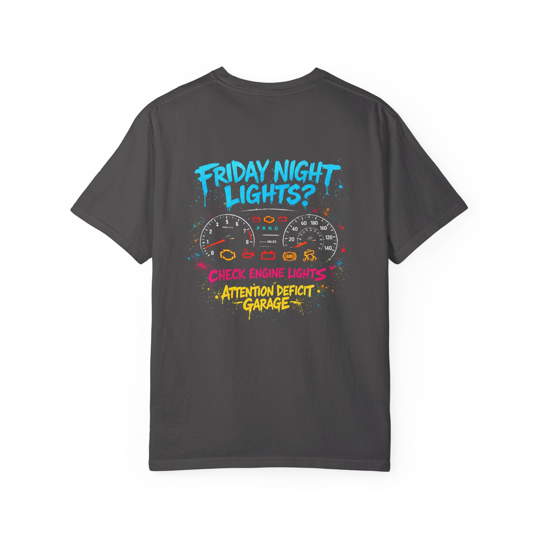 Friday Night Check Engine Lights Tee – Project Car Shirt by Attention Deficit Garage
