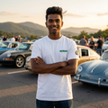 RUFBAR Embroidered Logo T-Shirt — Small Green Chest & Sleeve Patch Graphic