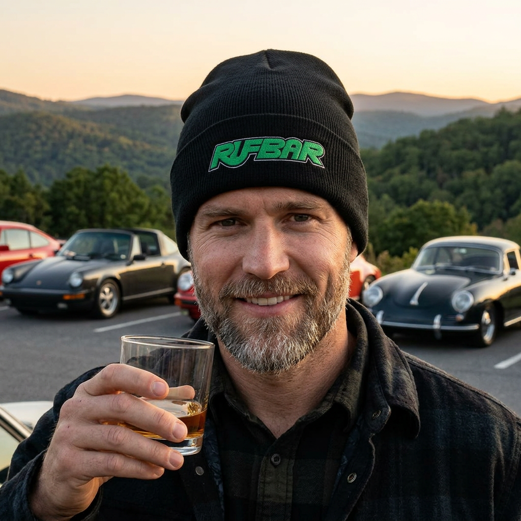 Embroidered 'RUFBAR' Cuffed Beanie — Cozy Knit Winter Hat